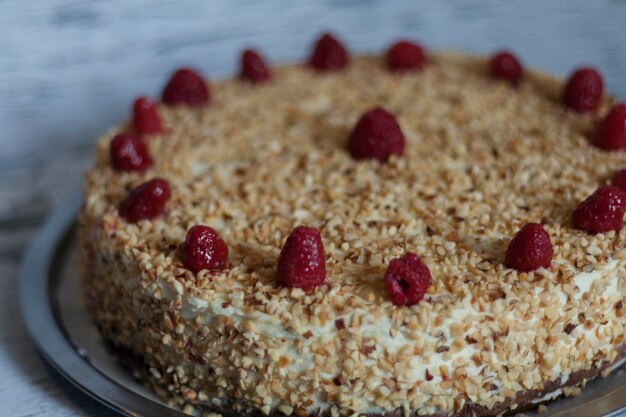 Foto close-up della torta sul tavolo