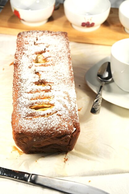テーブルの上のケーキのクローズアップ