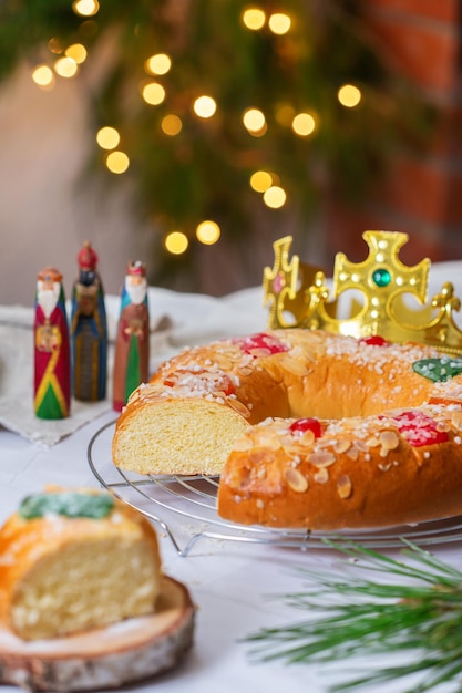 Foto close-up della torta sul tavolo