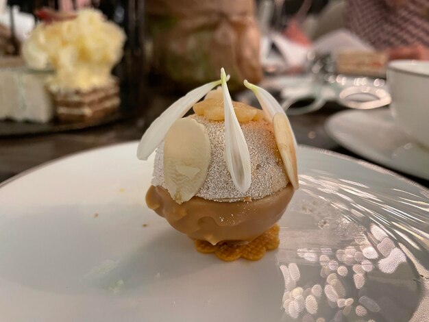 Close-up of cake on table