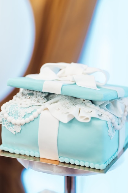 Close-up of cake on table