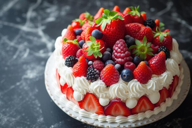 Close Up of Cake on Table