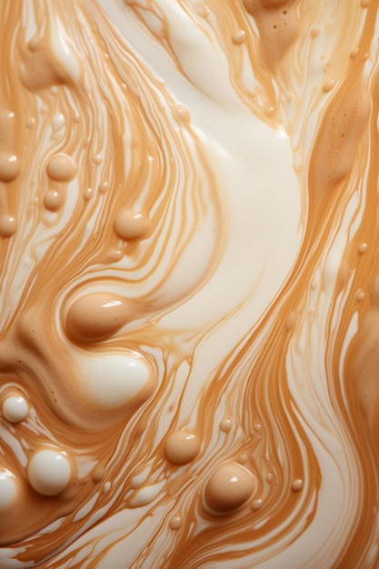 Close Up Of A Cake With A Swirl Of Liquid