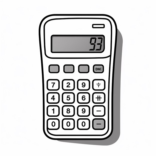 Photo a close up of a calculator with a clock on the display generative ai