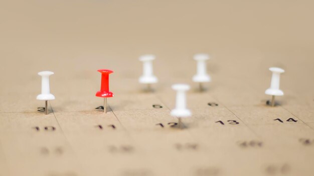 close up the calendar on the brown tableplanning ideas