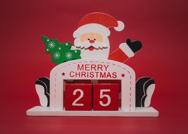 close-up of calendar date against red background