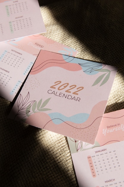 Primo piano sul design del calendario