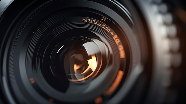 Close up of Camera Lens and Aperture Blades