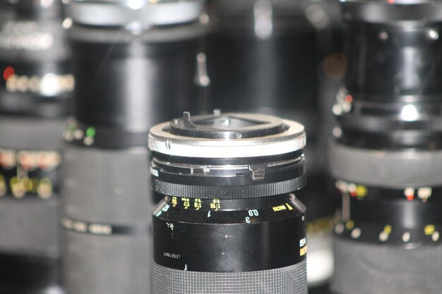 Photo close-up of camera lens