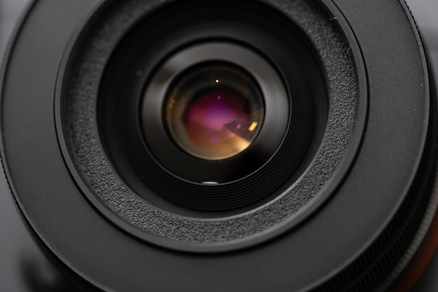 Photo close-up of camera lens