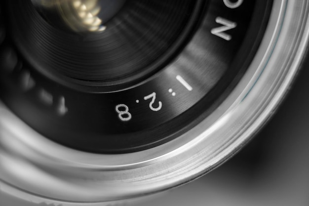 Photo close-up of camera lens