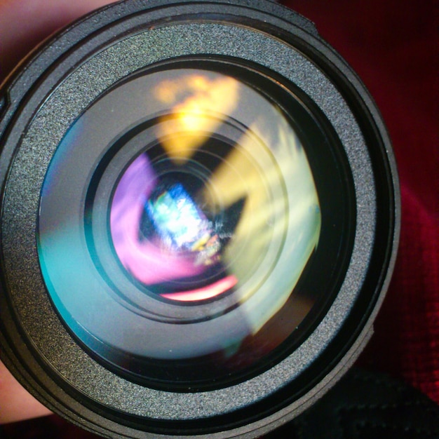 Photo close-up of camera lens