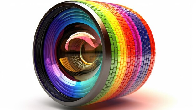 a close up of a camera lens