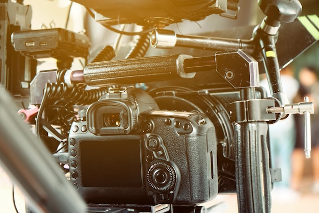 Photo close-up of camera and photographic equipment