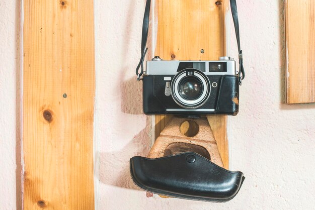 Photo close-up of camera on table