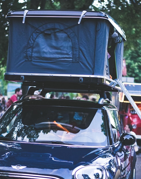 Photo close-up of camping van