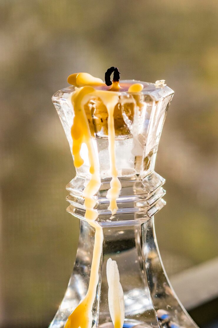 Photo close up of candle wax