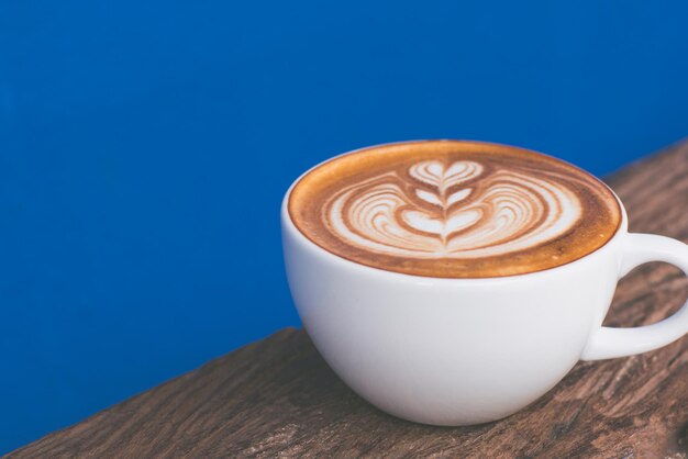 Close-up of cappuccino on table