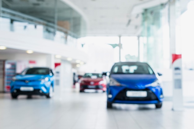 Close up of car in dealership