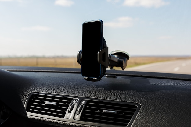 Close up Car smart phone holder