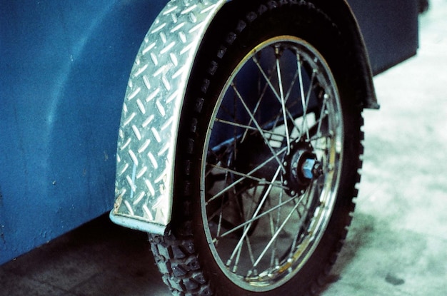 Close-up of car wheel