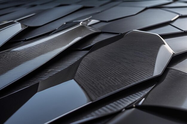 A close up of a carbon fiber roof