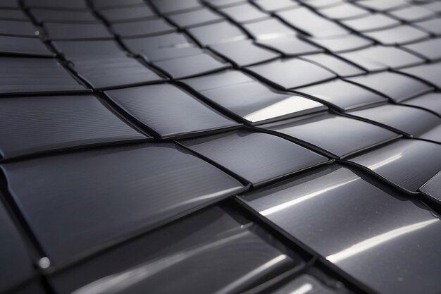 A close up of a carbon fiber roof