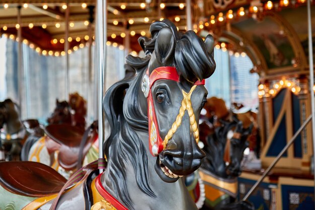 Close-up of carousel