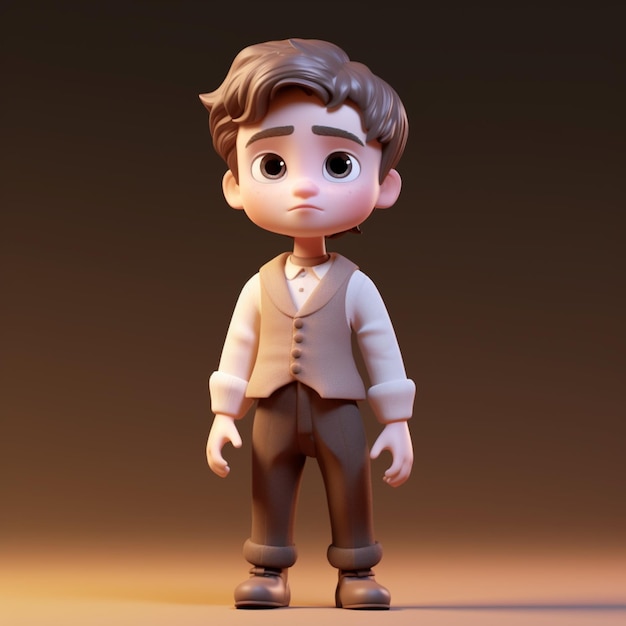 A close up of a cartoon character with a suit and tie generative ai