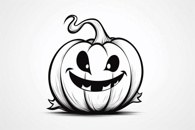 A close up of a cartoon pumpkin with a happy face generative ai