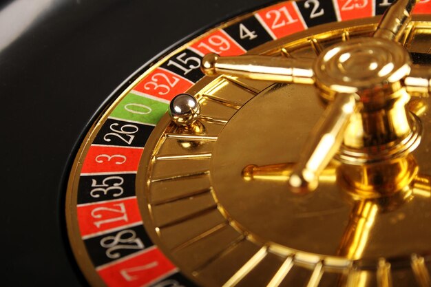 Close up of casino roulette Cales Background