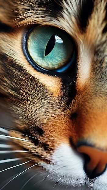 Фото Близкие кошачьи глаза мобильные обои