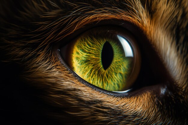A close up of a cat's eye