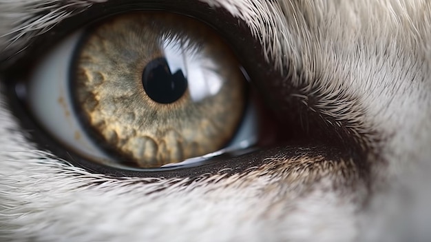 A close up of a cat's eye