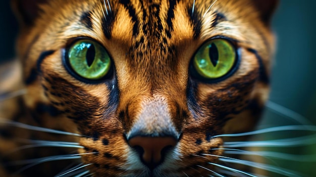 close up of a cat's face