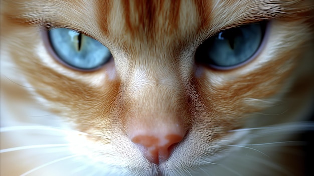 Close Up of Cat With Blue Eyes