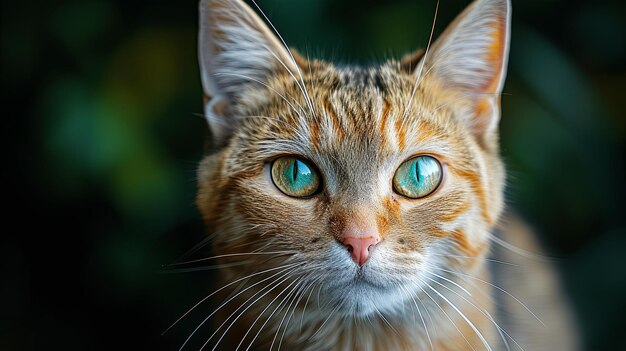 青い 目 の 猫 の クローズアップ