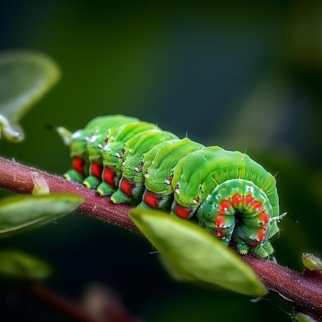 a close up of a cater on a leaf