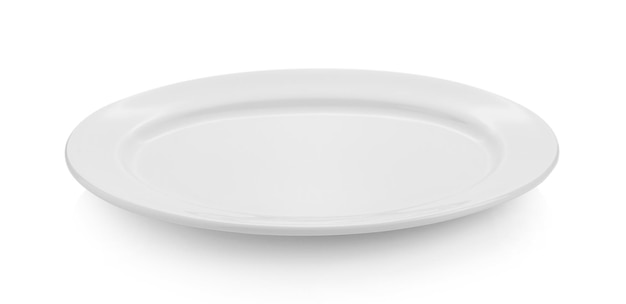 Close-up of ceramic plate against white background