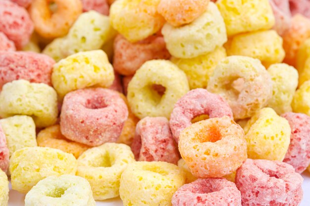 Close-up of cereal flakes food back ground