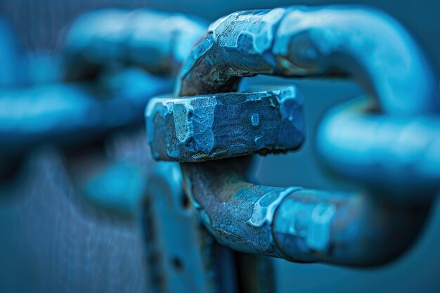 A close up of a chain attached to a door