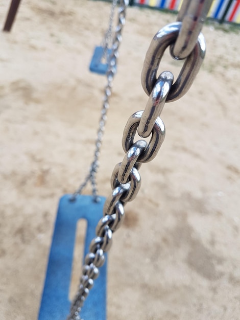 Close-up of chain swing