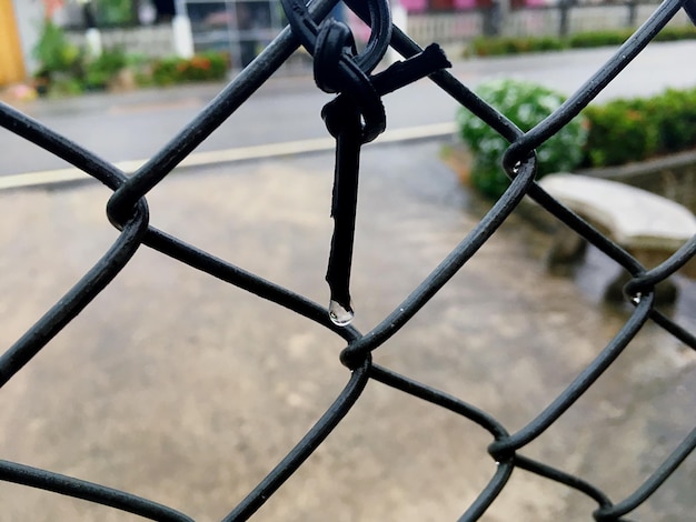 Photo close-up of chainlink fence