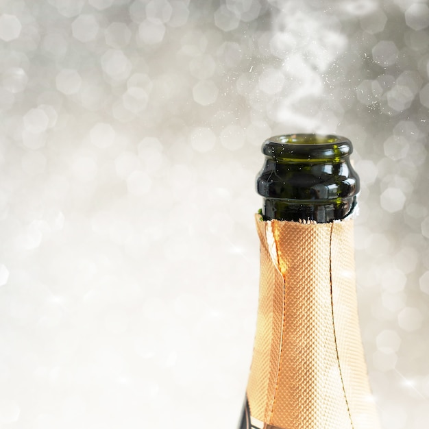 Close-up of champagne bottle