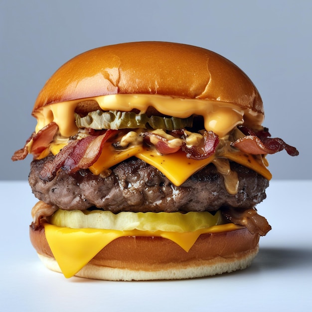 Close up cheeseburger