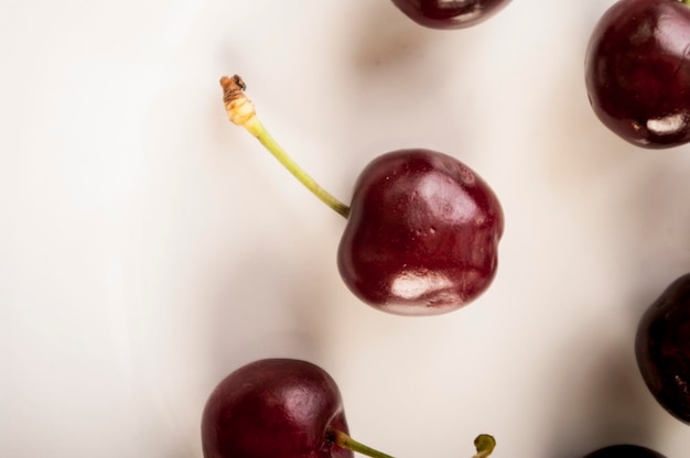 close-up of cherries on table