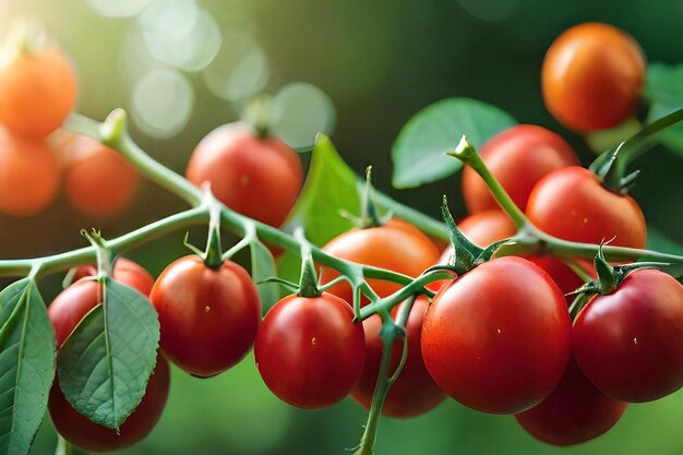 A close up of cherry tomatoes.