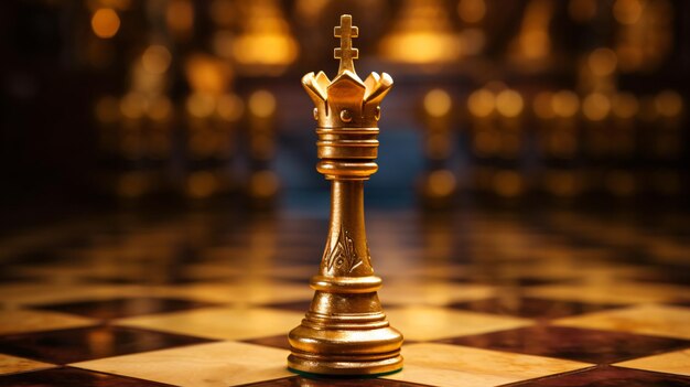 Premium AI Image  Closeup shot of the king chess piece leading