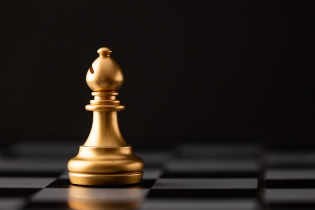 Close-up of chess pieces against blurred background