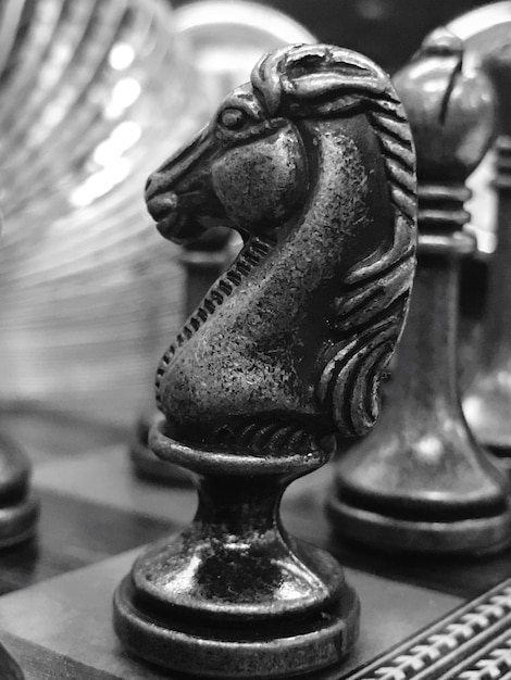 Photo close-up of chess pieces